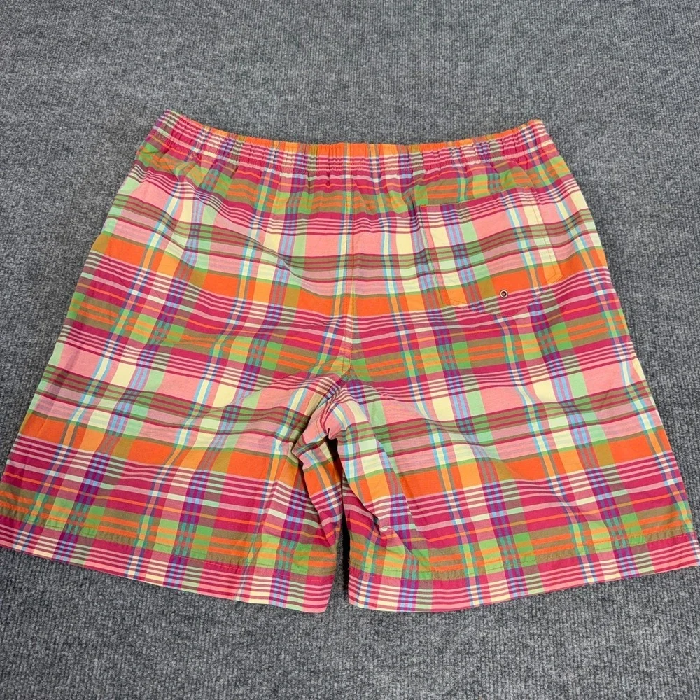 Vintage Polo Sport Ralph Lauren Swim Trunks Mens Large Multicolor Plaid Swimwear